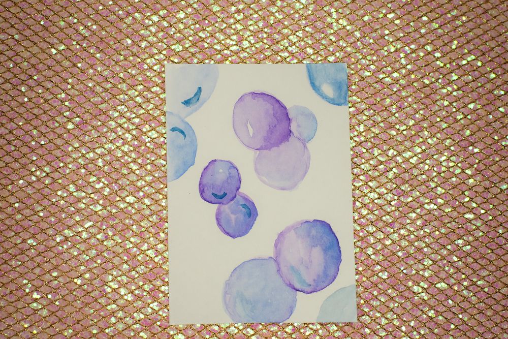 ACEO Orig - 'Bubbles' - MiniArt - 2.5x3.5 collectable