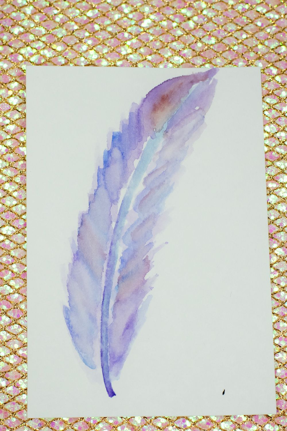 ACEO Orig - 'Feather' - MiniArt - 2.5x3.5 collectabl